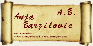 Anja Barzilović vizit kartica